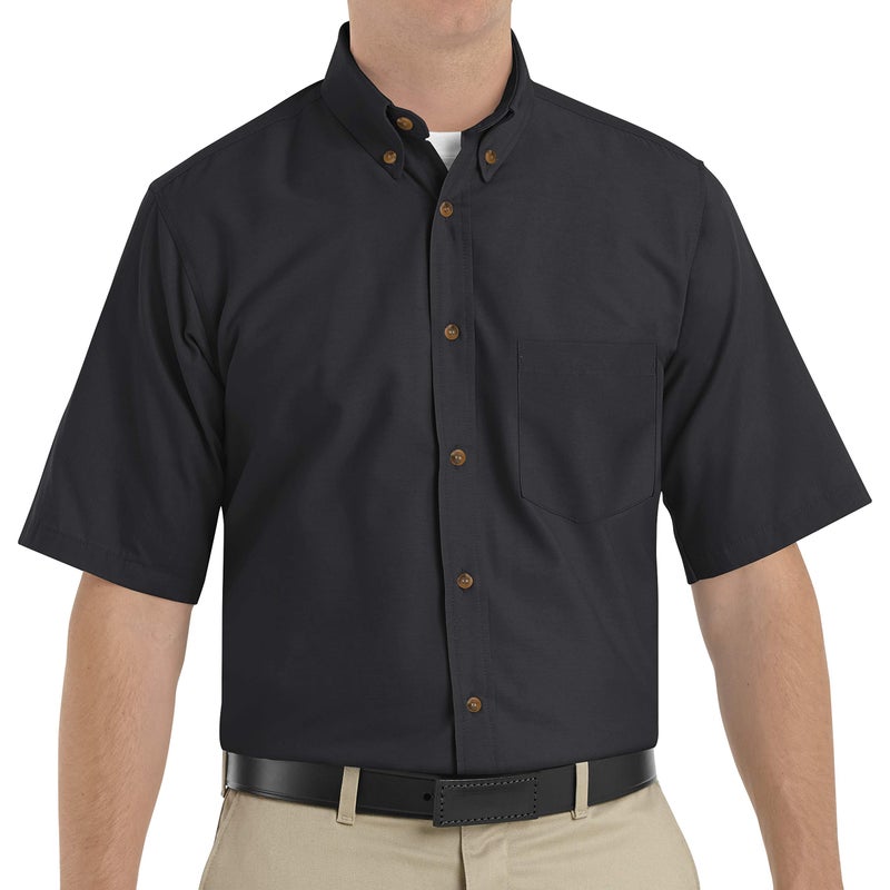 Red Kap Men's RK Poplin Dress Shirt, Black, SS 3XL - Image 4